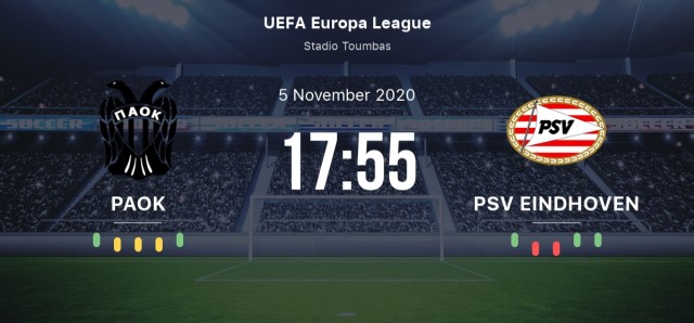 Soi kèo nhà cái PAOK vs PSV, 06/11/2020 – Cúp C2 Châu Âu